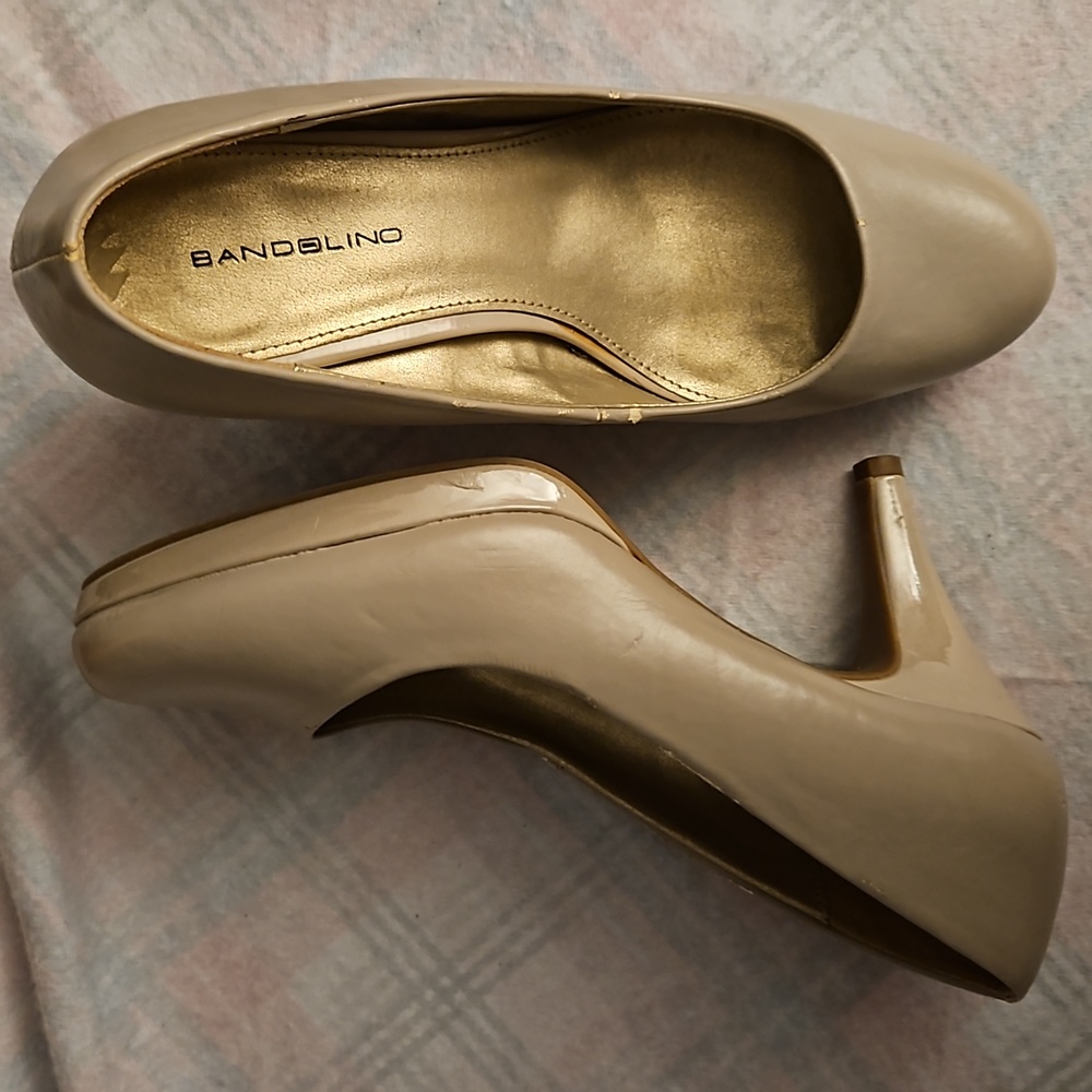 Bandolino Tan 3" Pumps, Size 9